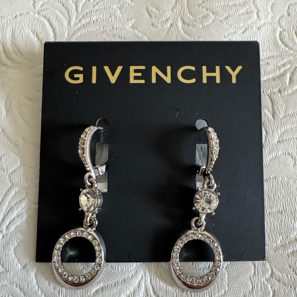 Givenchy Pavé & Crystal Double Drop Earrings